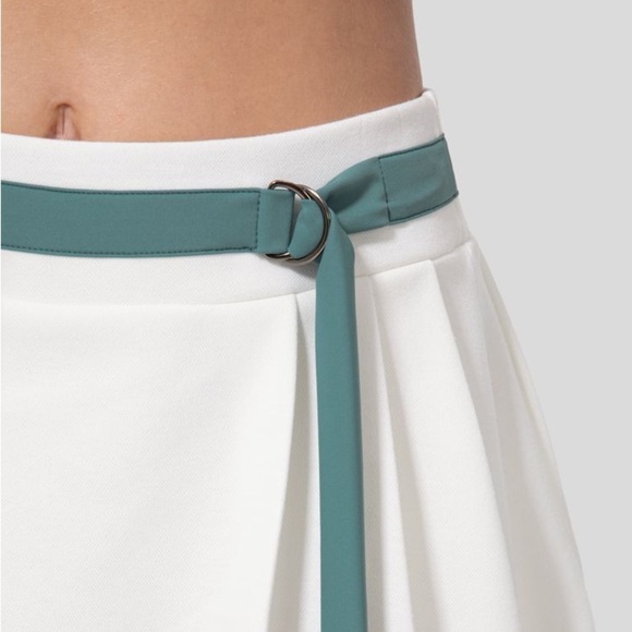 HALARA Mid Rise Color Block Pleated 2-in-1 Side Pocket Mini Casual Skirt - Picture 4 of 7